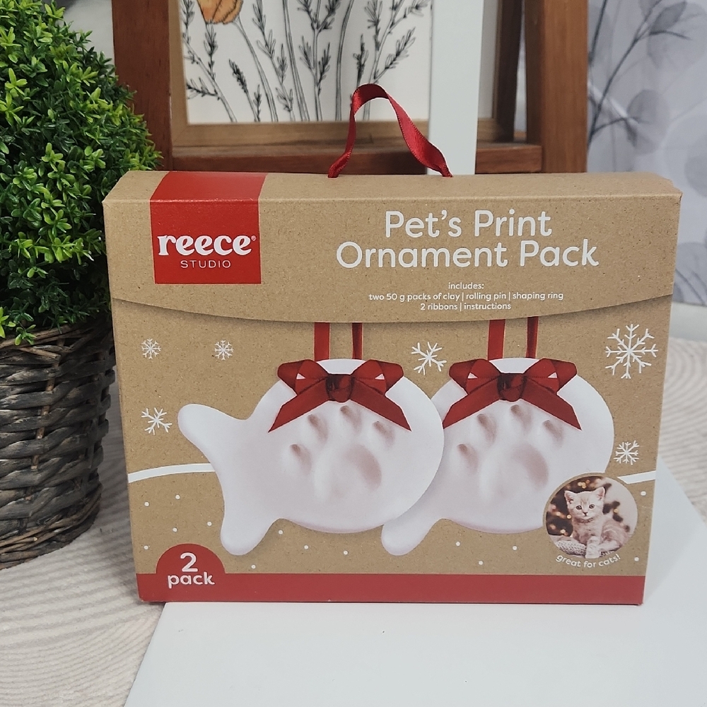 NWT Reece Studio Pet’s Print Ornament Pack - 2 Pack DIY - Picture 3 of 5